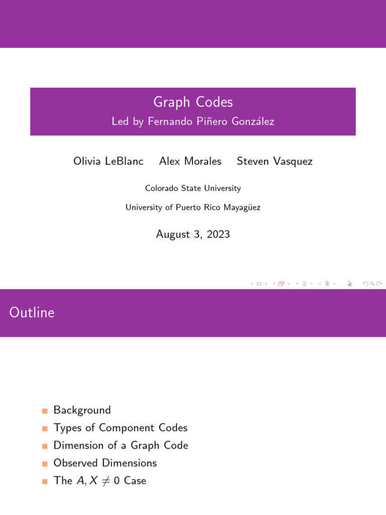 Graph Codes 2023 | PDF
