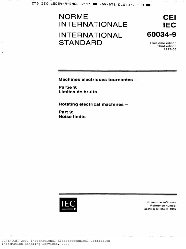 Iec60034 9 rotating mach noise limits pdf
