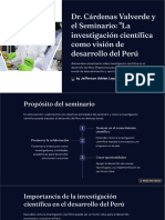 DR Cardenas Valverde y El Seminario La Investigacion Cientifica Como Vision de Desarrollo Del Peru