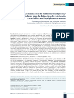 Comparación de Métodos Fenotípicos y Moleculares para La Detección de Resistencia A Meticilina en Staphylococcus Aureus