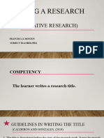 Designing Research Title
