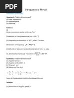 Units And Dimensions Worksheet Pdf Science Mathematics