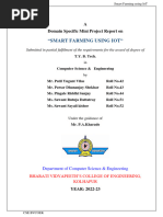 "Smart Farming Using Iot": A Domain Specific Mini Project Report On