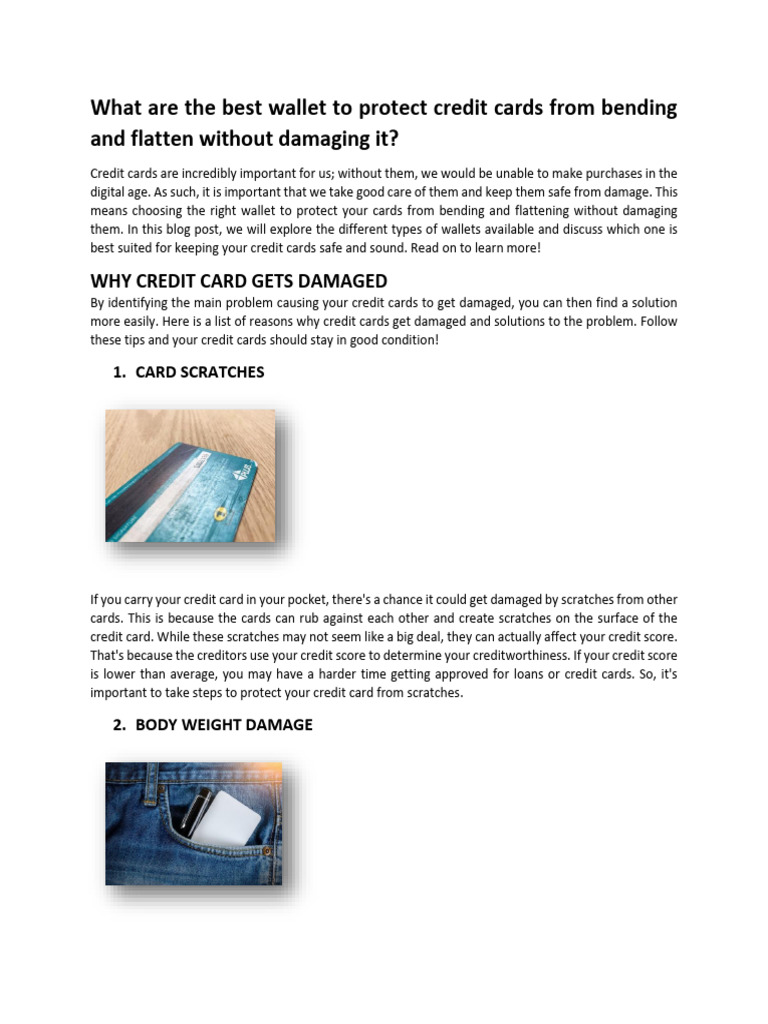 Best Wallet To Protect Credit Cards PDF