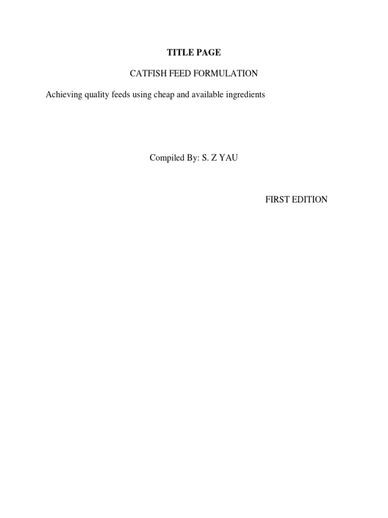 Animal Feed Formulation Book Pdf