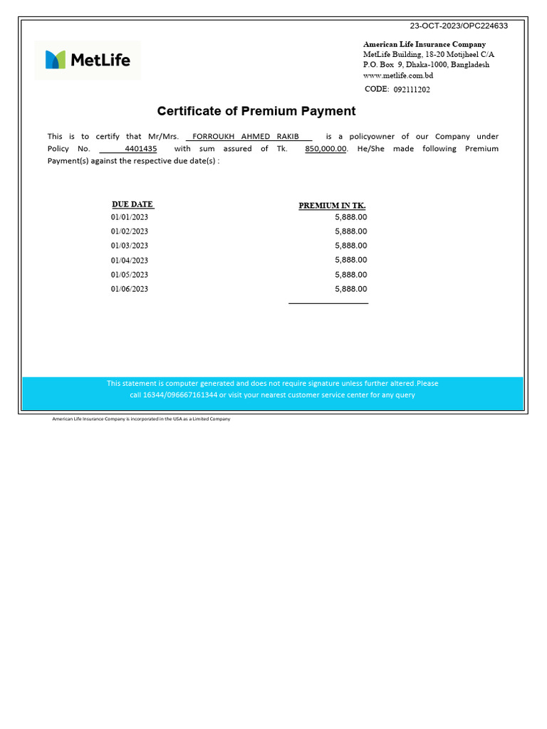 certificate-of-premium-payment-american-life-insurance-company-pdf