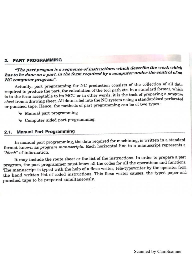 Part Programming | PDF image.
