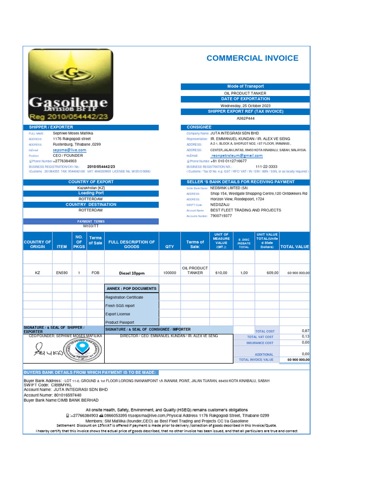 Commercial Invoice 1 | PDF