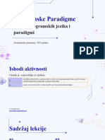 I 3. PARADIGME - Razvoj Programskih Jezika I Paradigmi - Osnovne Programske Paradigme