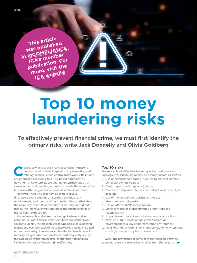 Top 10 Money Laundering Risks | PDF | Money Laundering | Cryptocurrency