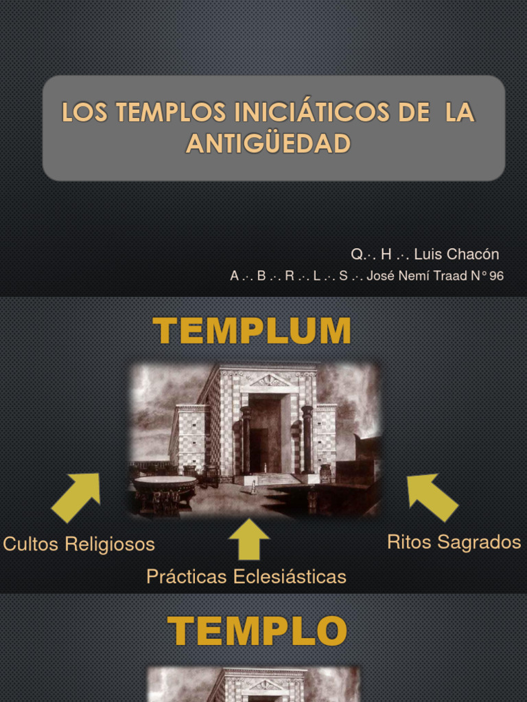 Templos Iniciáticos en la Antigüedad | PDF