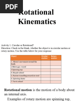 Rotational Kinematics