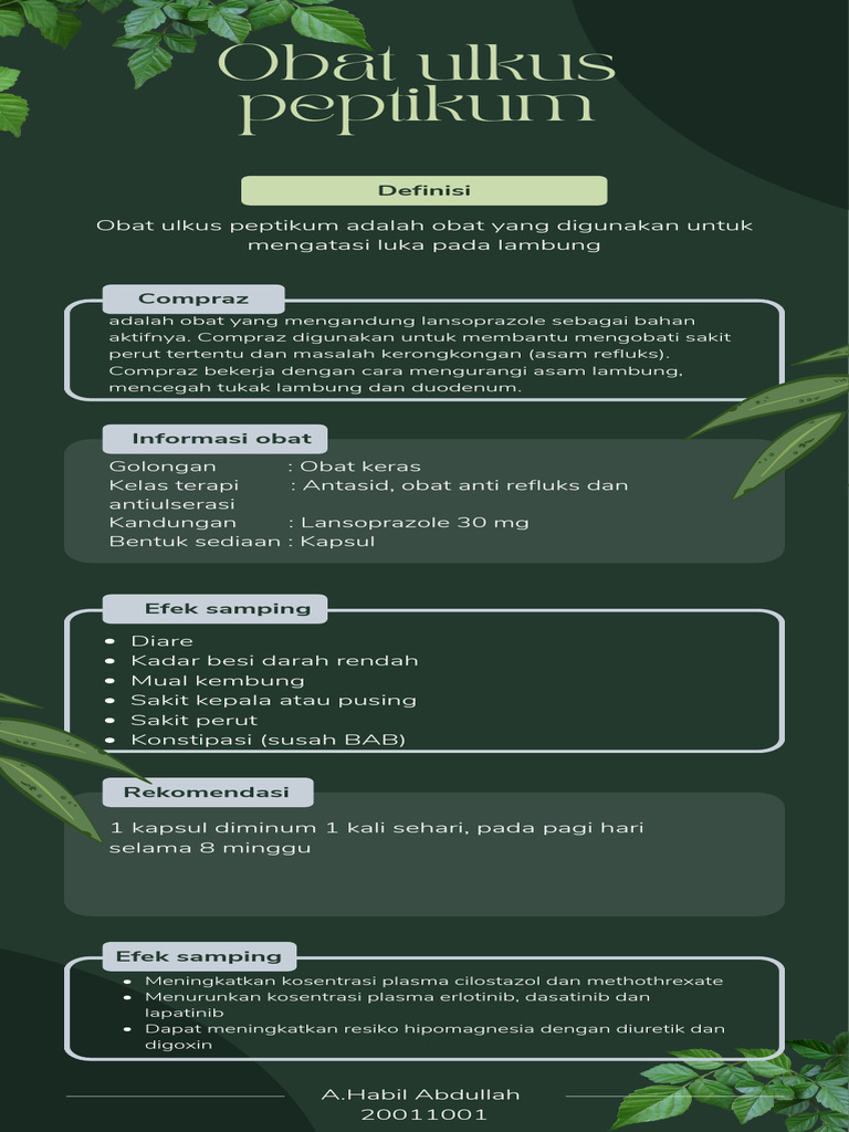 Obat Compraz untuk Ulkus Peptikum | PDF | Kesehatan Holistik