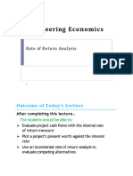 Engg Economics (Topic 8) Rate of Return