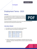 Employment Terms - Campus Hiring Handbook 1 (CM1)