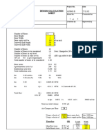 Design Calculation Sheet: Project No. Date