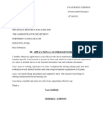 Murokle Johnson Application, CV and Documents
