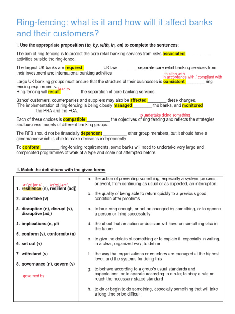 RingFencing Practice PDF