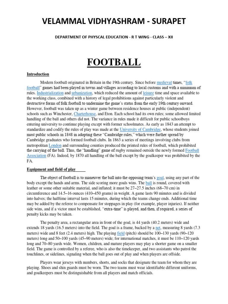 Football Rules and Regulations Guide | PDF | Association Football ...