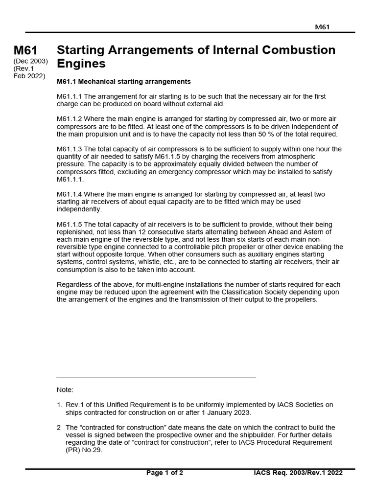 Marine Diesel Engine Starting Requirements PDF