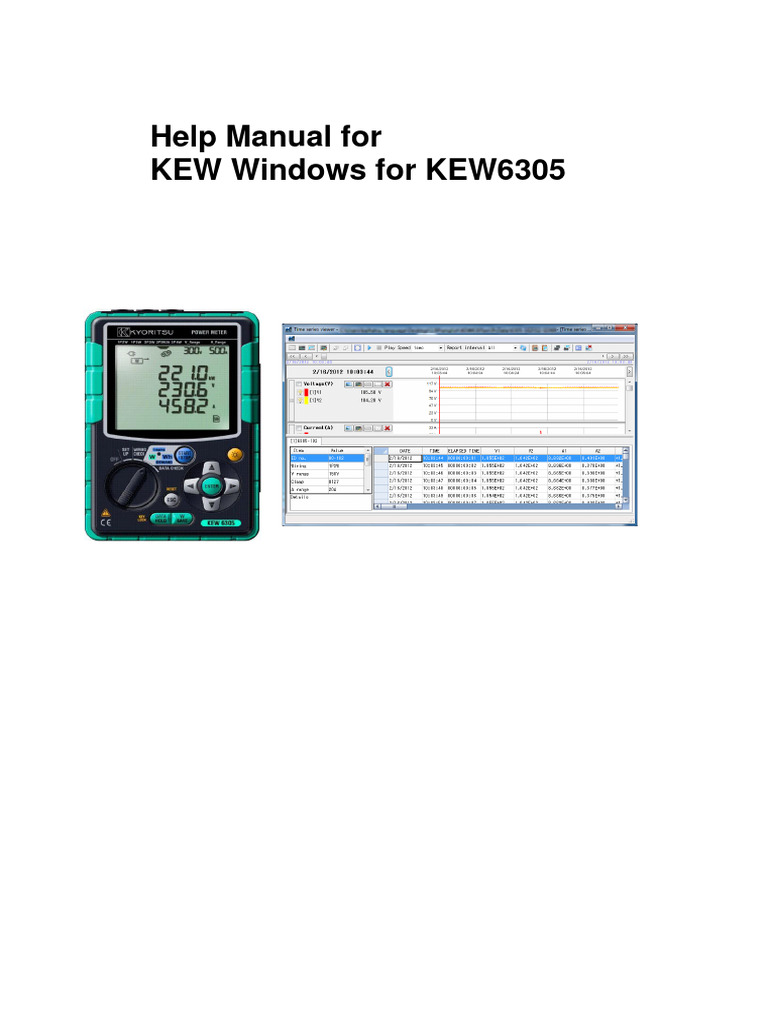 KEW Windows For KEW6305 Manual | PDF | Computers