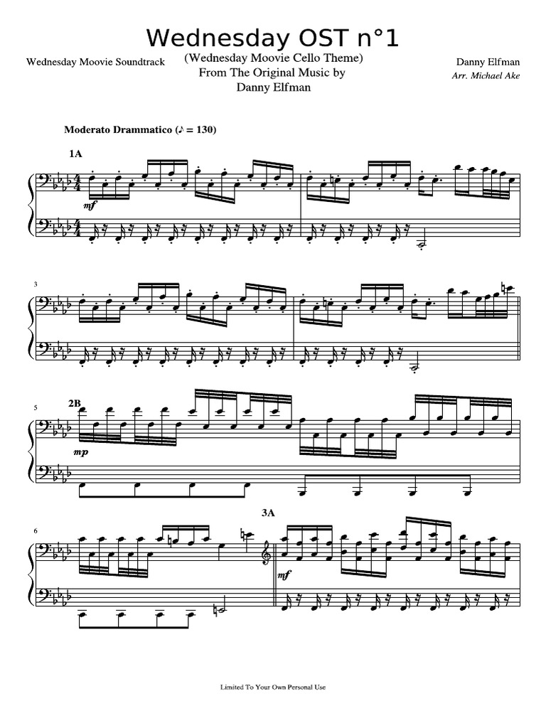 Wednesday OST N°1 - Danny Elfman | PDF