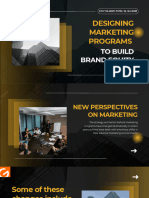 Designing Marketing Programs To Build Brand Equity