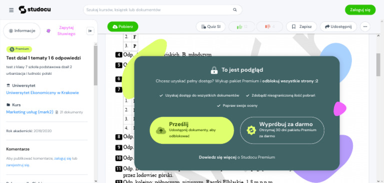 Sprawdzian Azja Puls Ziemi 2 Klucz Odpowiedzi Test Dzial 1 Tematy 1 6 Odpowiedzi - Strona 1 Z 2 Klucz Odpowiedzi Test