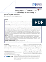 Systematic Review Protocol of Interventions To Improve The Psychological Well-Being of General Practitioners
