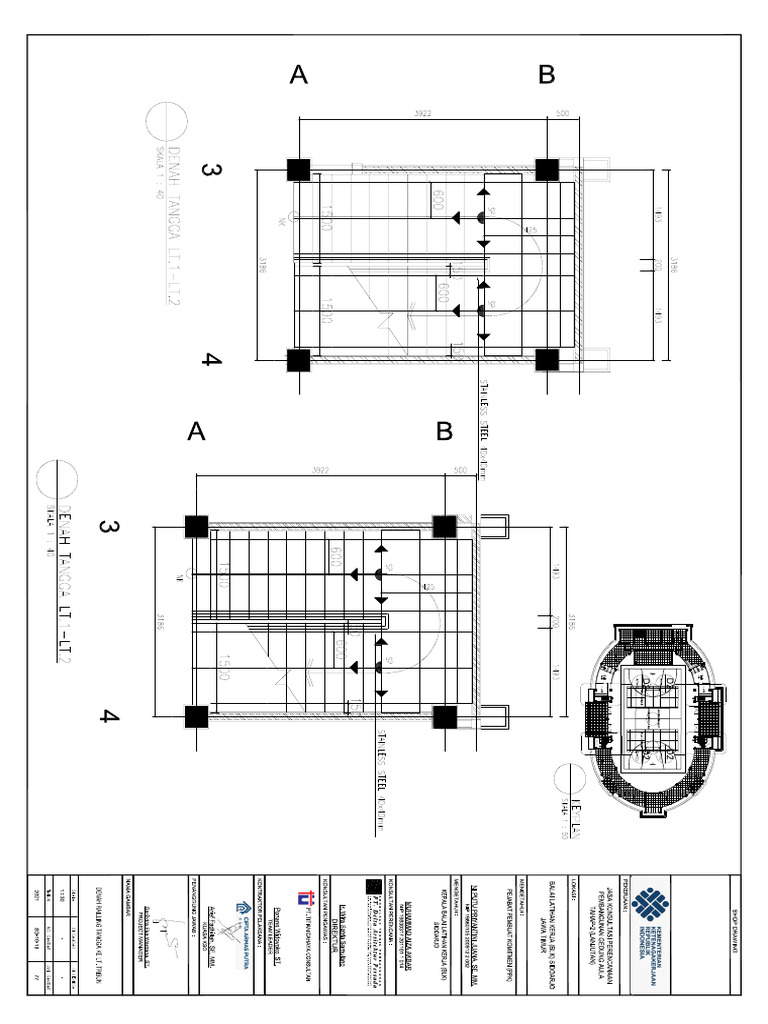 Sd.10.18 Denah Railing Ke Tangga Tribun | PDF