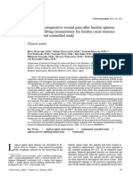 1 2011 Reduced Postoperative Wound Pain After Lumbar Spinous Process-Splitting Laminect