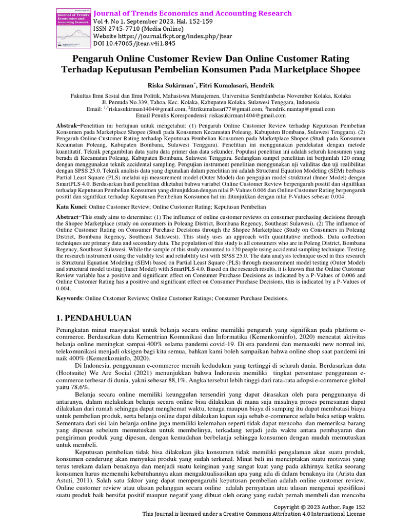 Pengaruh Ulasan Terhadap Pengambilan Keputusan