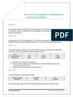 Exercices Sur Lescompte Et Equivalence A Interets Simples - WWW - Etude Generale - Com