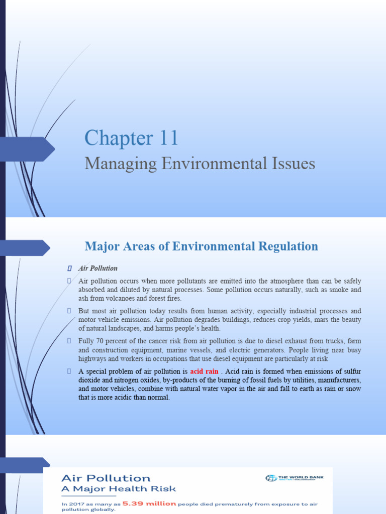 Managing Environmental Issues | PDF | Water Pollution | Air Pollution