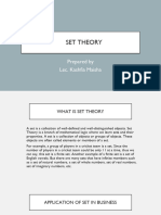 Set Theory: Prepared by Lec. Kashfia Maisha