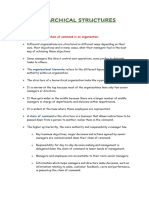 Organization & Management - Hierarchical Structures