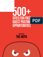500 Guest Posting Opportunities