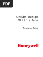 UniSim Design OLI Interface Reference Guide