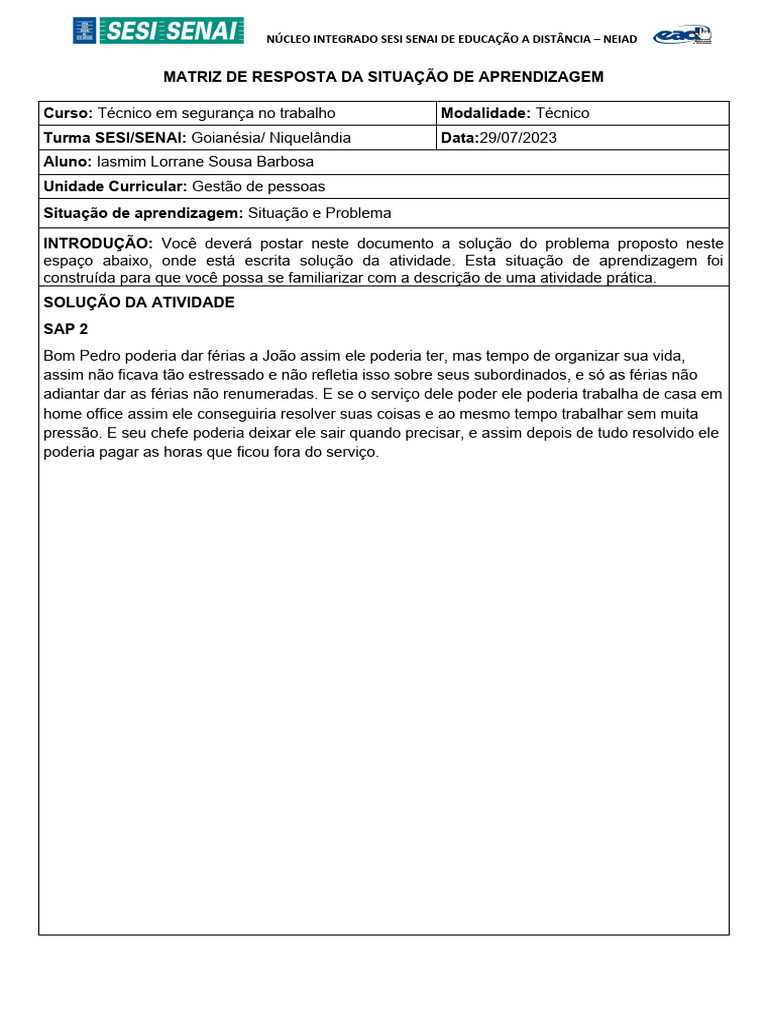 Sap 2 | PDF | Carreira e Crescimento
