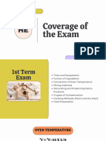Coverage of The Exam
