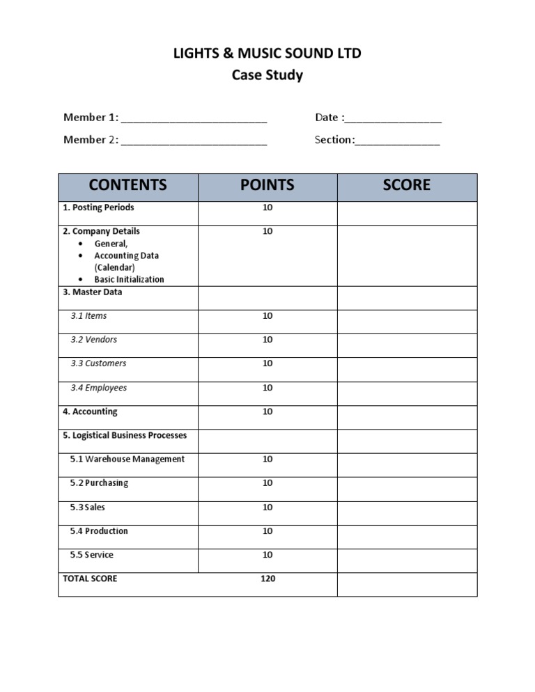 Case Study Rubric 1 | PDF