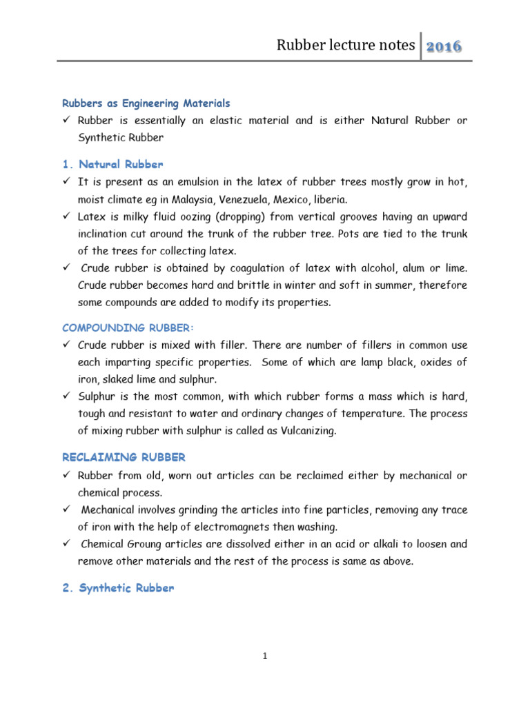 Engineering Applications of Rubber | PDF | Natural Rubber | Thermoplastic