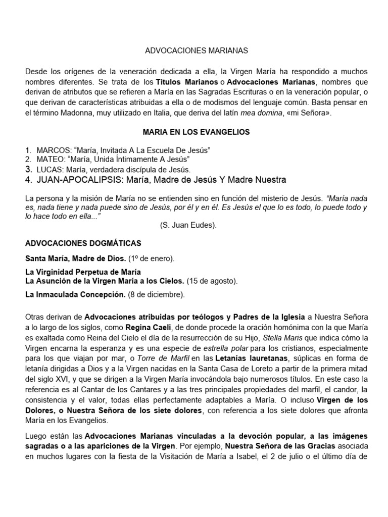 Advocaciones Marianas PDF