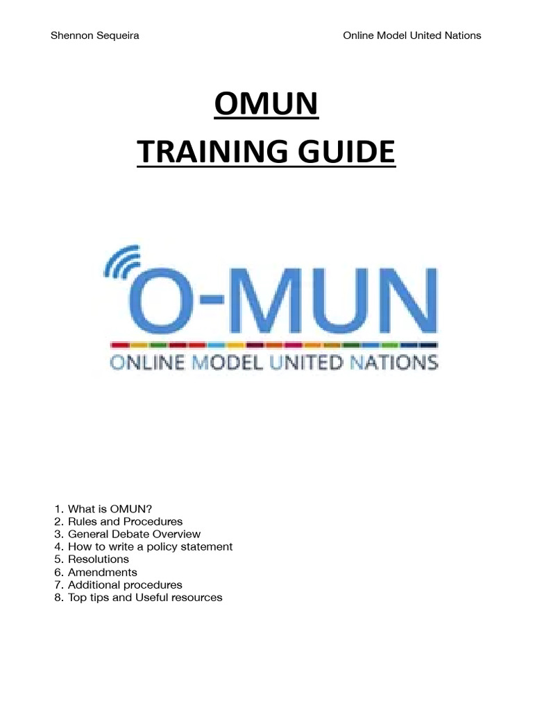 OMUN Guide | PDF