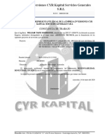 Certificado - Cyr Kapital N°01