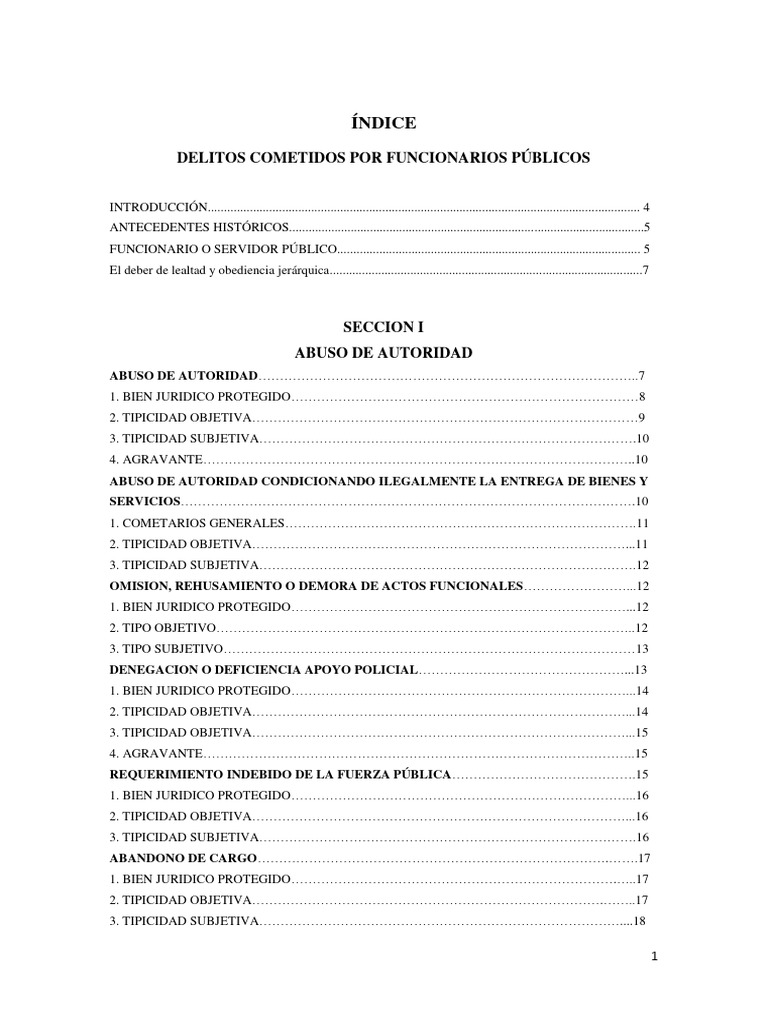 Delitos Cometidos Por Funcionarios Publicos F Pdf Intención