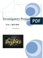 Physics Investigatory Project KENDRIYA V