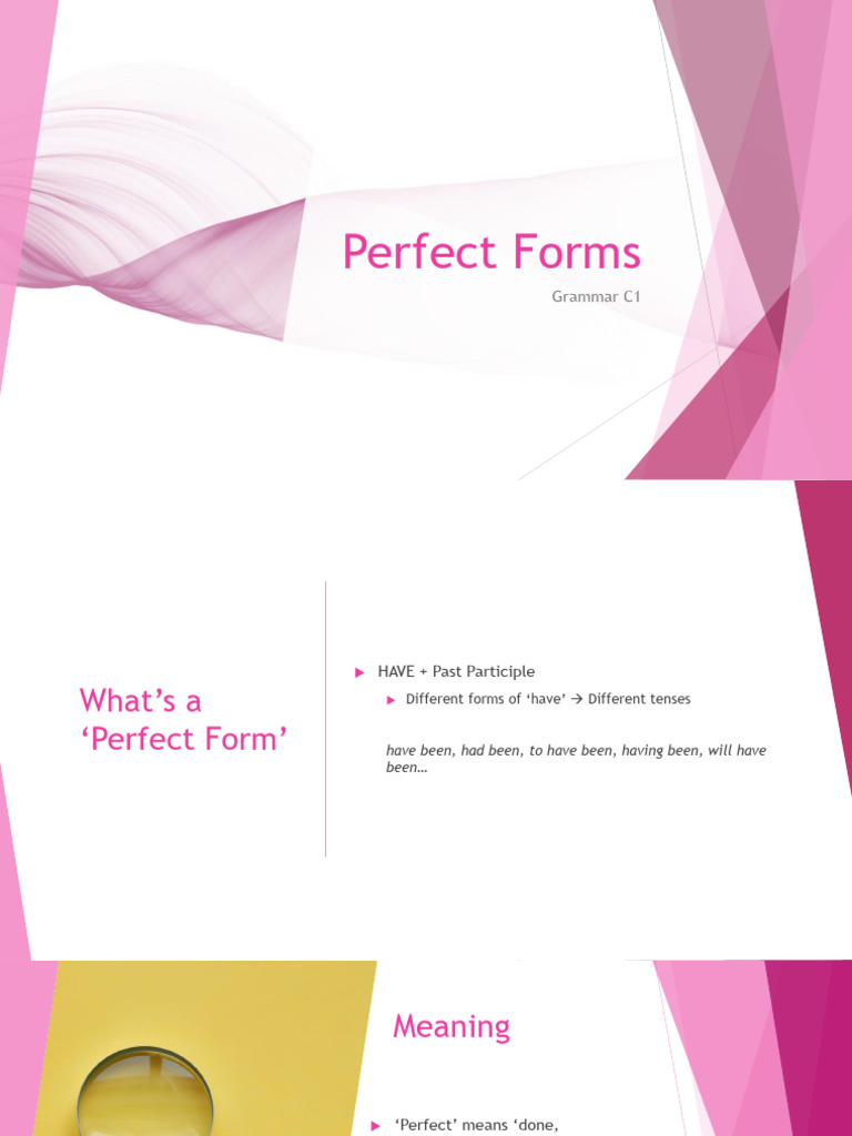 Understanding Perfect Forms in English | PDF