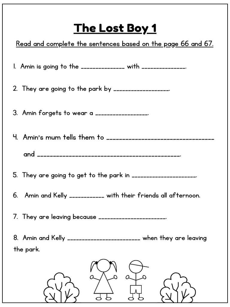 Amin's Park Adventure Worksheet | PDF