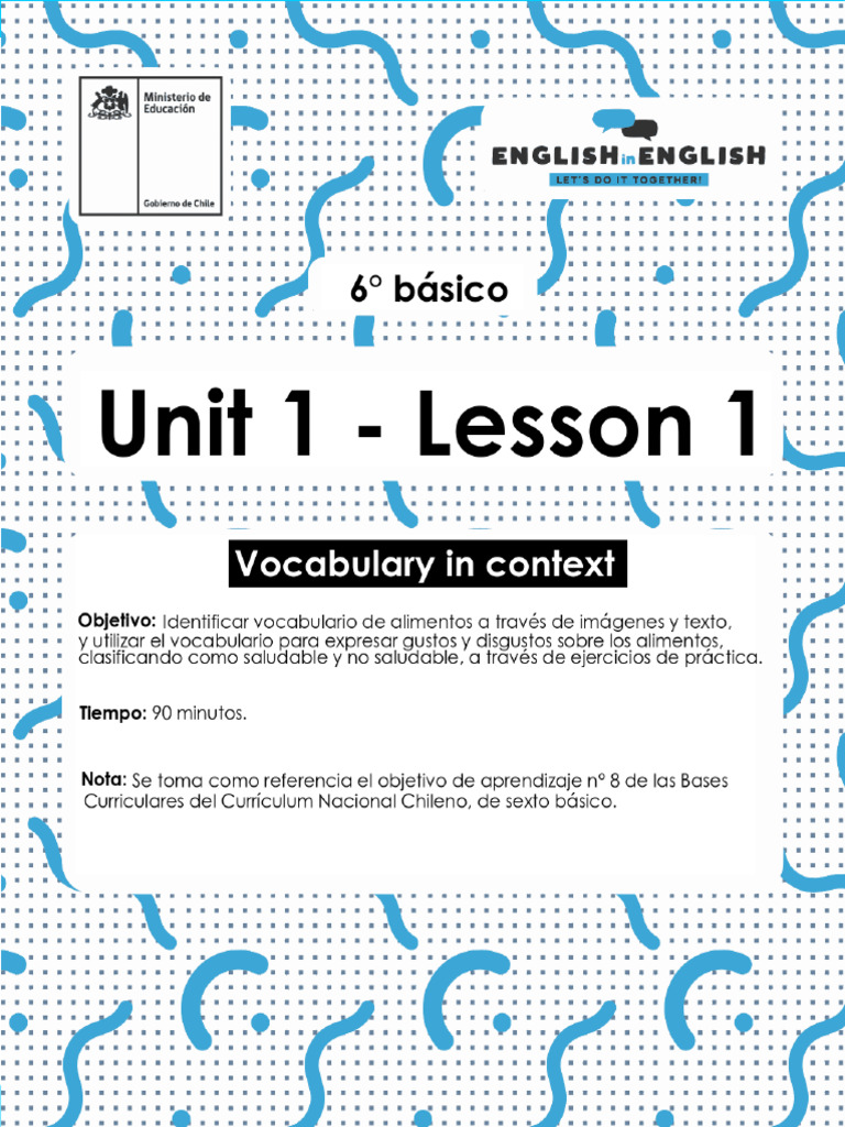 6° Básico - Lesson 1 | PDF | Salud y bienestar